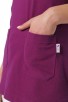 T-shirt long Femme en Piqué - Avec col prune