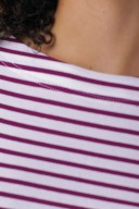 T-shirt long Femme - Manche 3/4 pink/blanc