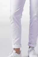 CORE Pantalon 5 poches Femme - look jean blanc