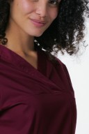 CORE Schlupfkasack Damen - 3er-Pack - V-Ausschnitt bordeaux